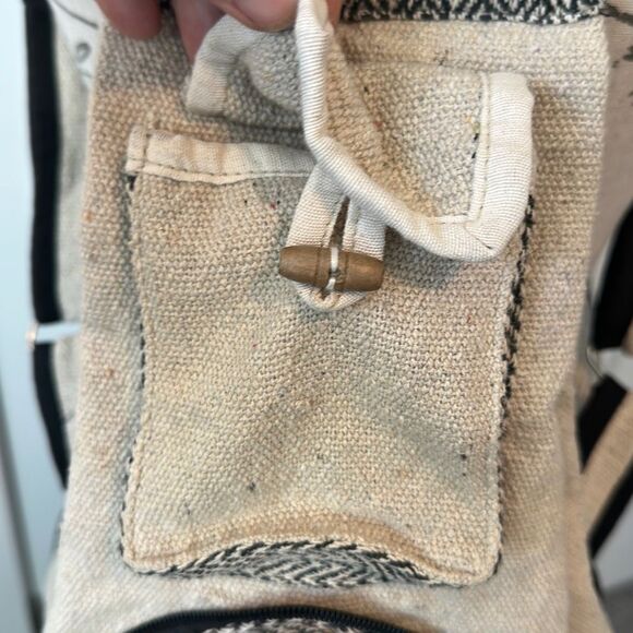 Himalayan 100% Hemp Foldable Nepali outdoor Adventure Gorpecore Backpack - Picture 6 of 10